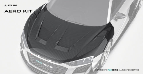 Paktechz Audi R8 Carbon Fiber Body Kit - Hood