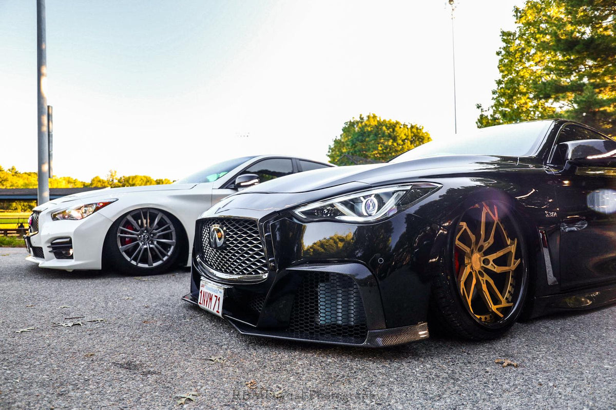 CMST Carbon Fiber Front Bumper & Front Lip for Infiniti Q60 to Project Black S concept 2017-2022