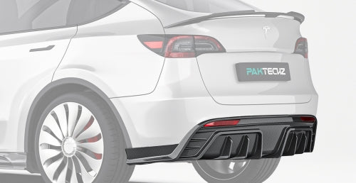 Paktechz Tesla Model Y Carbon Fiber Body Kit - Rear Diffuser