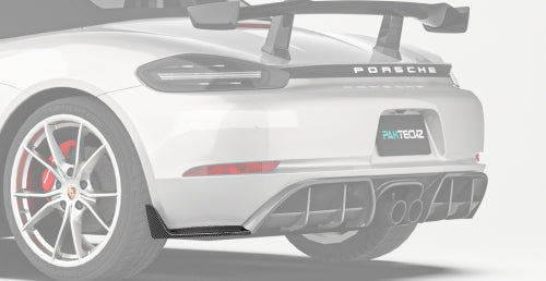 Paktechz Porsche 718 Boxster/Cayman 982c Carbon Fiber Body Kit - Rear Side Splitter