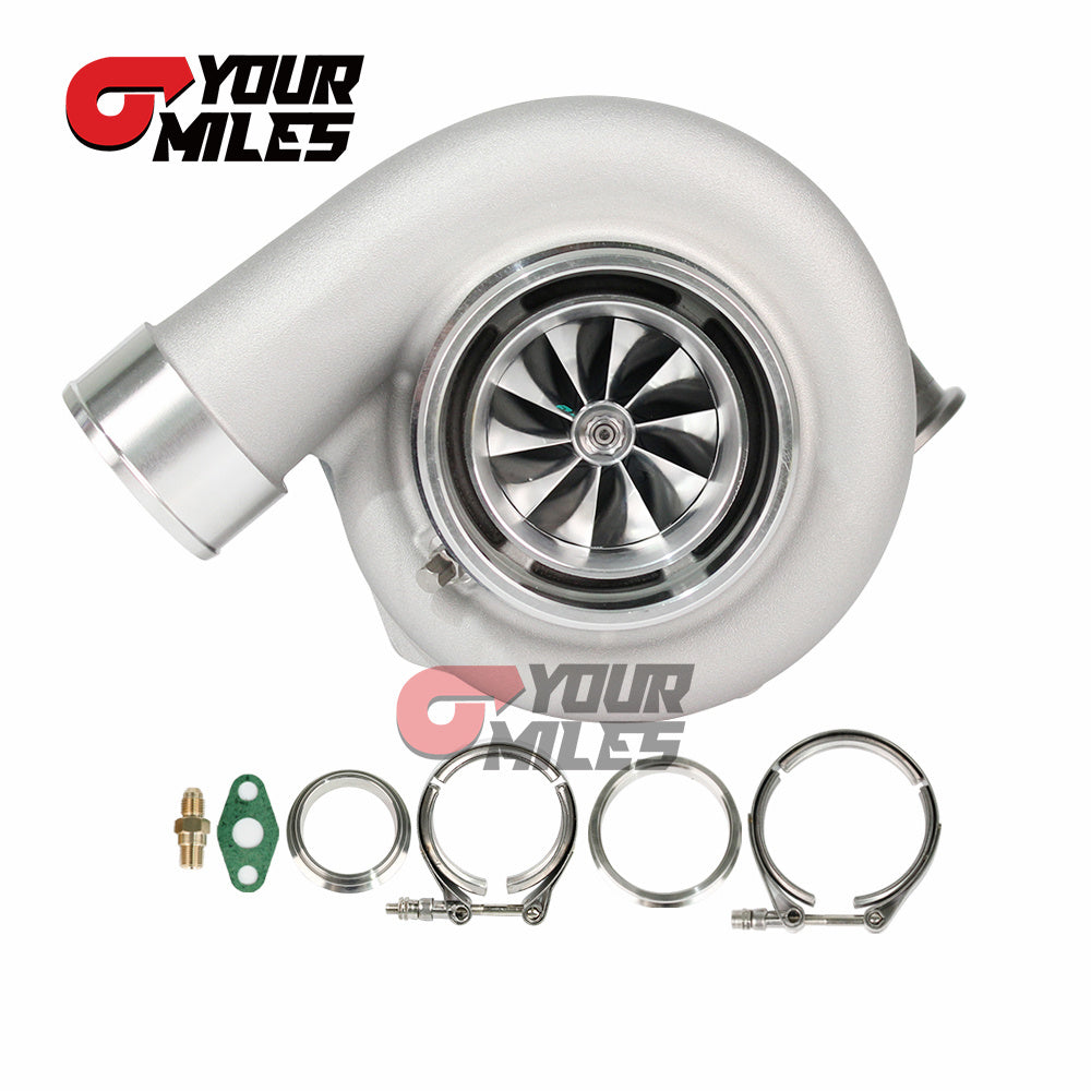 Yourmiles Reverse Rotation GEN II GTX3582R Dual Ball Bearing Billet Wheel Turbo Dual Vband .83/1.01 With Flanges&Clamps