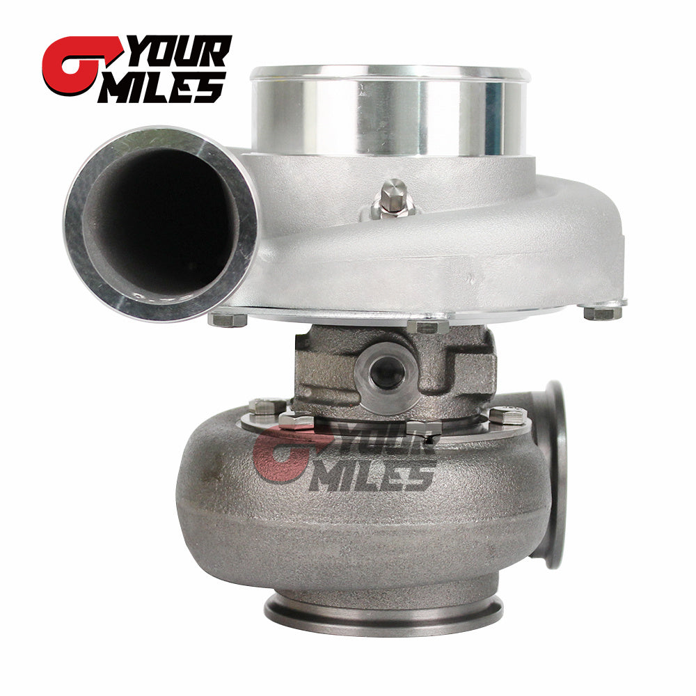 Yourmiles Reverse Rotation GEN II GTX3582R Dual Ball Bearing Billet Wheel Turbo Dual Vband .83/1.01 With Flanges&Clamps