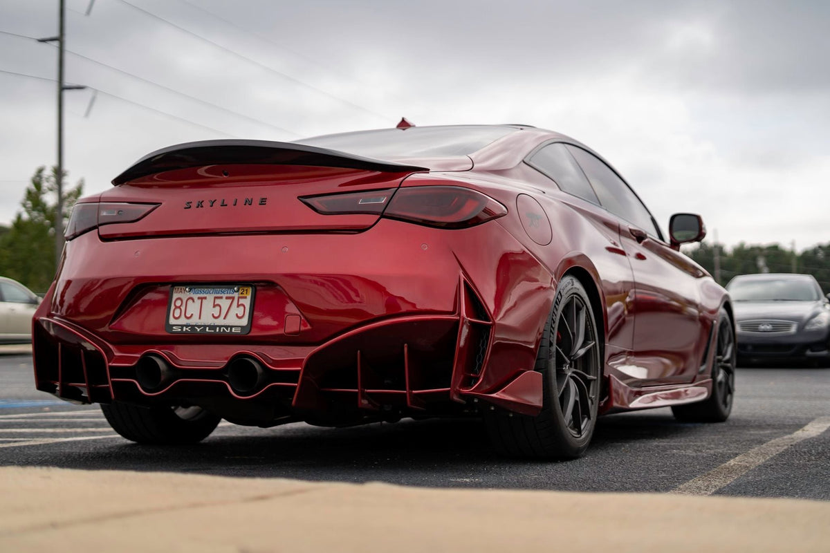 CMST Carbon Fiber Rear Bumper & Diffuser for Infiniti Q60 to Project Black S concept 2017-2022