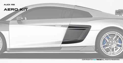 Paktechz Audi R8 Carbon Fiber Body Kit - Side Blades