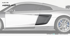 Paktechz Audi R8 Carbon Fiber Body Kit - Side Blades