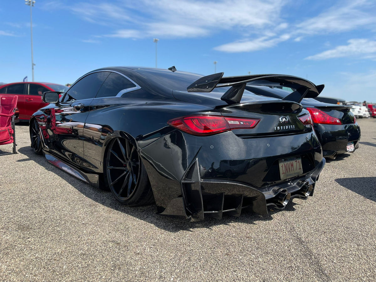 CMST Carbon Fiber Rear Bumper & Diffuser for Infiniti Q60 to Project Black S concept 2017-2022