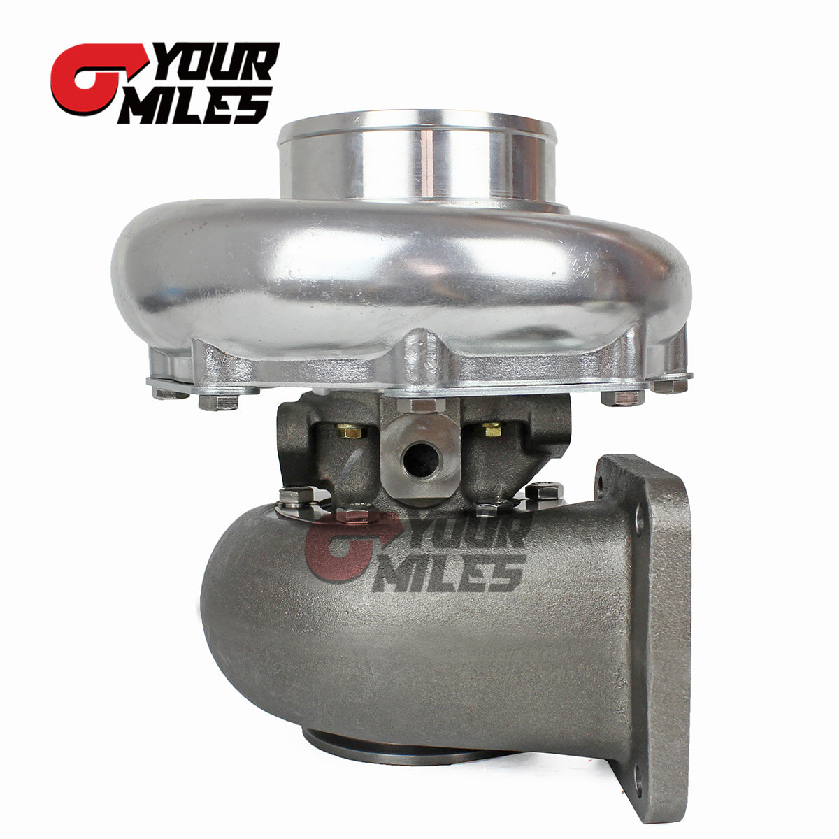 Yourmiles T72 Billet Wheel Dual Ball Bearing Turbo T4 0.68/0.81/0.96 Qtrim Turbine+Flange Clamp