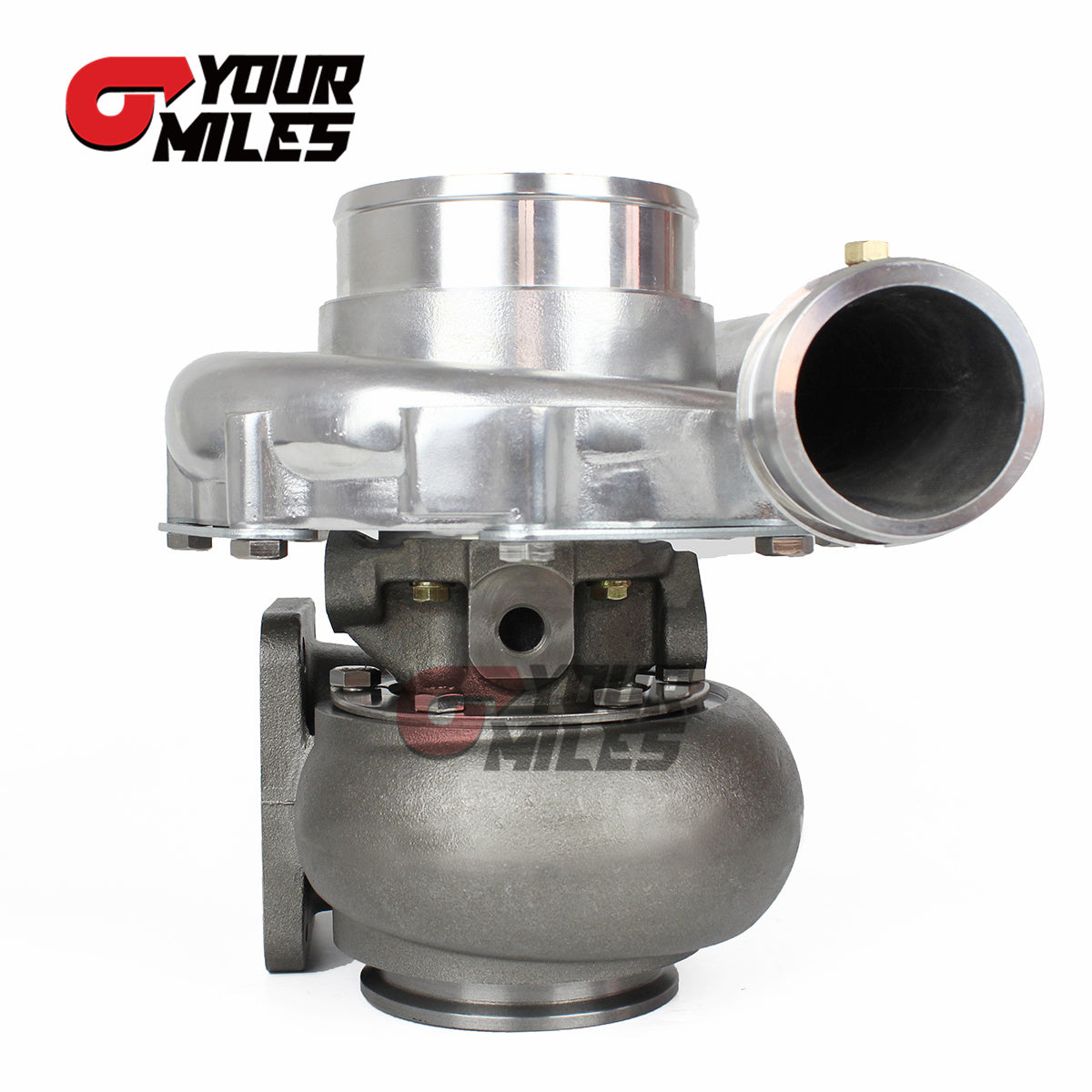 Yourmiles T72 Billet Wheel Dual Ball Bearing Turbo T4 0.68/0.81/0.96 Qtrim Turbine+Flange Clamp