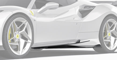 Paktechz Ferrari F8 Tributo/Spider Carbon Fiber Body Kit - Side Skirts