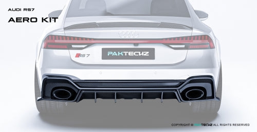 Paktechz Audi RS7 C8 Carbon Fiber Body Kit - Rear Diffuser