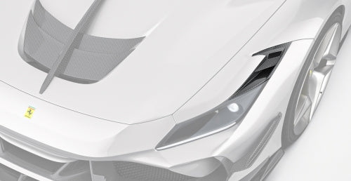 Paktechz Ferrari F8 Tributo/Spider Carbon Fiber Body Kit - Front Vent Trims