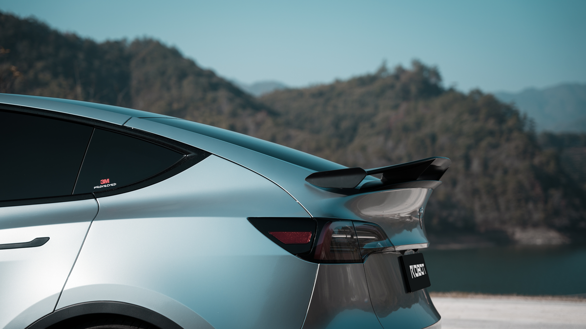 Robot "Starship" Rear Spoiler Wing For Tesla Model Y - Carbon Fiber or FRP