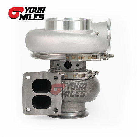 Yourmiles G42-1450 Billet Compressor Wheel Ceramic Dual Ball Bearing TurboCharger T4 1.15/1.25 0.85/1.01/1.15/1.28 Dual V-band Housing