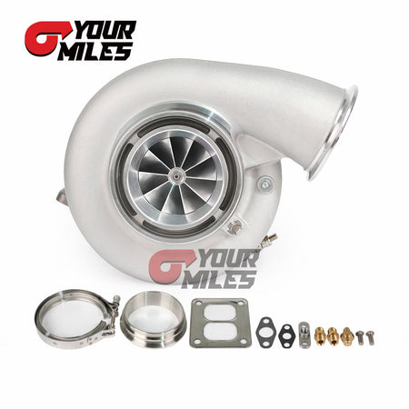 Yourmiles G42-1450 Billet Compressor Wheel Ceramic Dual Ball Bearing TurboCharger T4 1.15/1.25 0.85/1.01/1.15/1.28 Dual V-band Housing