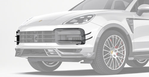Paktechz Porsche Cayenne 9YA/9YB Carbon Fiber Body Kit - Front Canards
