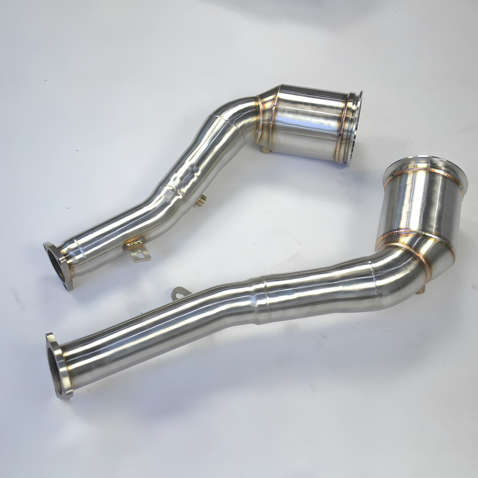 Rstype exhaust Downpipe for AUDI 2021~UP C8 S7 S6 2.9T V6 exhaust pipe