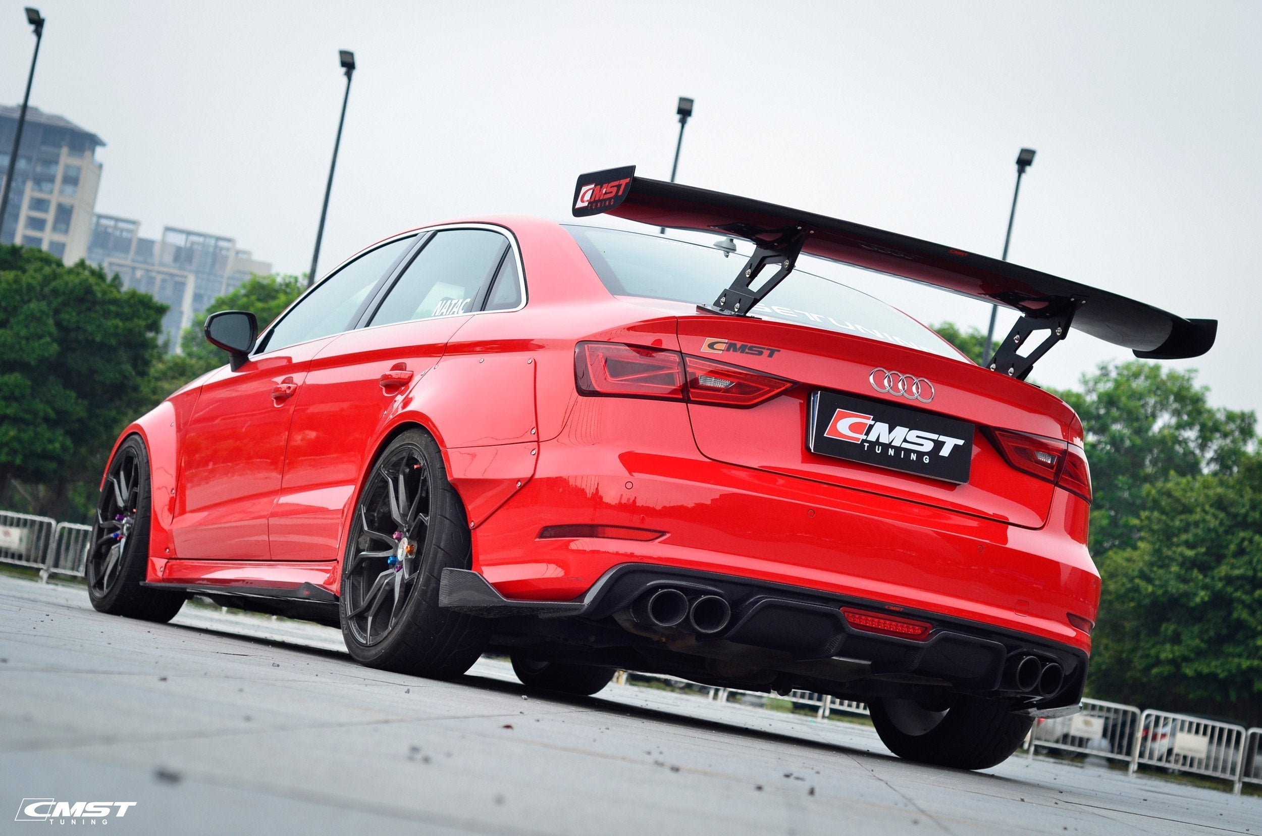 CMST Carbon Rear Spoiler GT Wing Ver.1 for Audi A3 S3 RS3 2014 - 2020