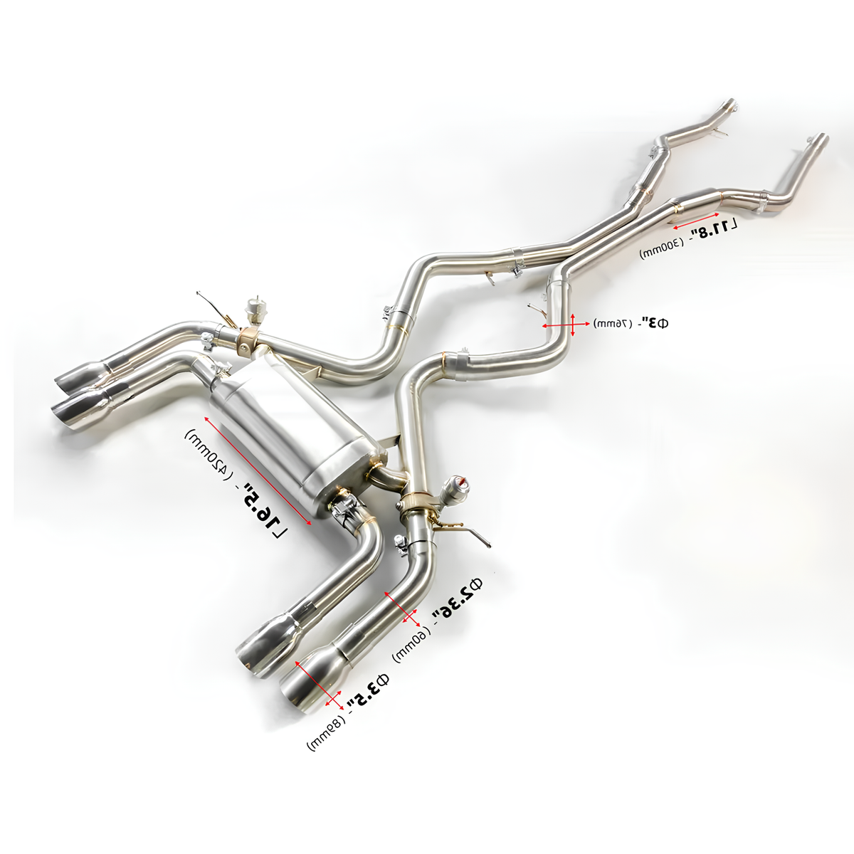 AME Valvetronic EXHAUST CATBACK For For BMW F85 X5M F86 X6M S63 4.4T 12~19 muffler exhaust pipes