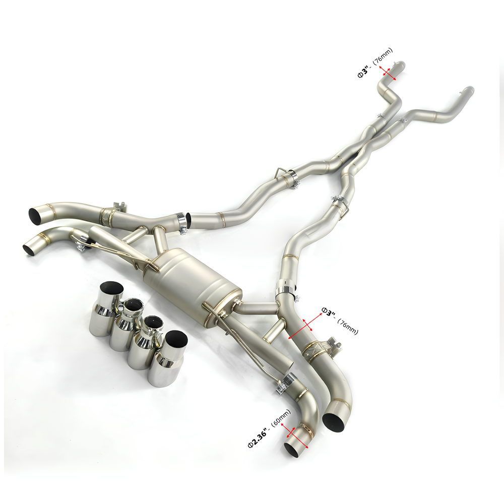 AME Valvetronic Titanium EXHAUST CATBACK For For BMW F95 X5M F96 X6M S63 4.4T 19~UP Titanium muffler exhaust pipes