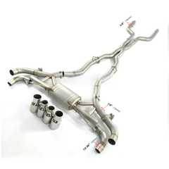 AME Valvetronic Titanium EXHAUST CATBACK For For BMW F95 X5M F96 X6M S63 4.4T 19~UP Titanium muffler exhaust pipes