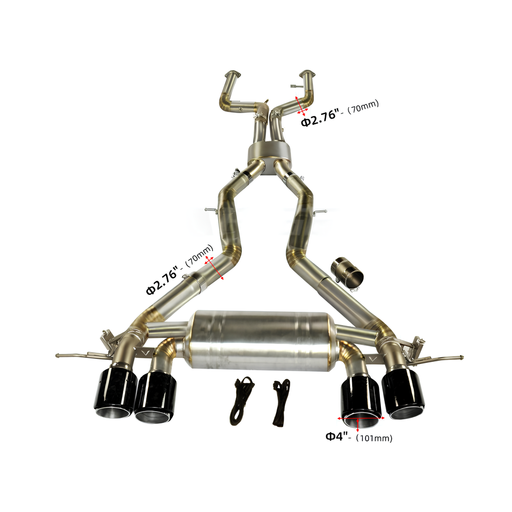 AME Valvetronic Titanium EXHAUST CATBACK For BMW M3/M4 G80 M3/M4 G82 S58 3.0T 2021-UP Titanium catback muffler exhaust system