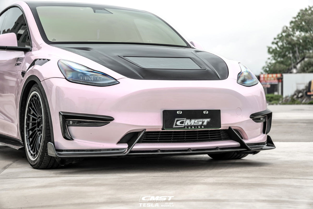 CMST Carbon Fiber Front Lip Ver.4 for Tesla Model Y