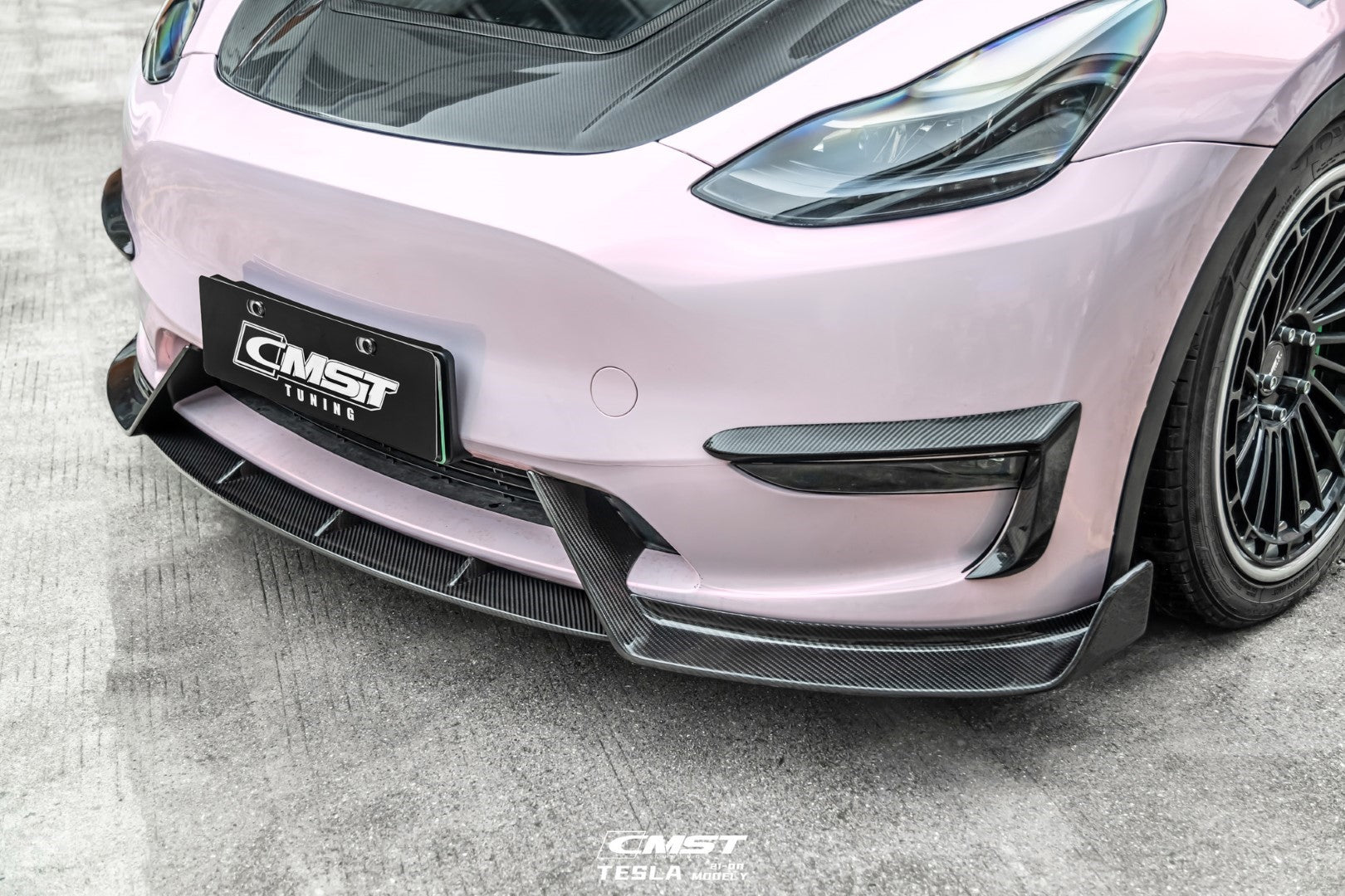 CMST Carbon Fiber Front Lip Ver.4 for Tesla Model Y