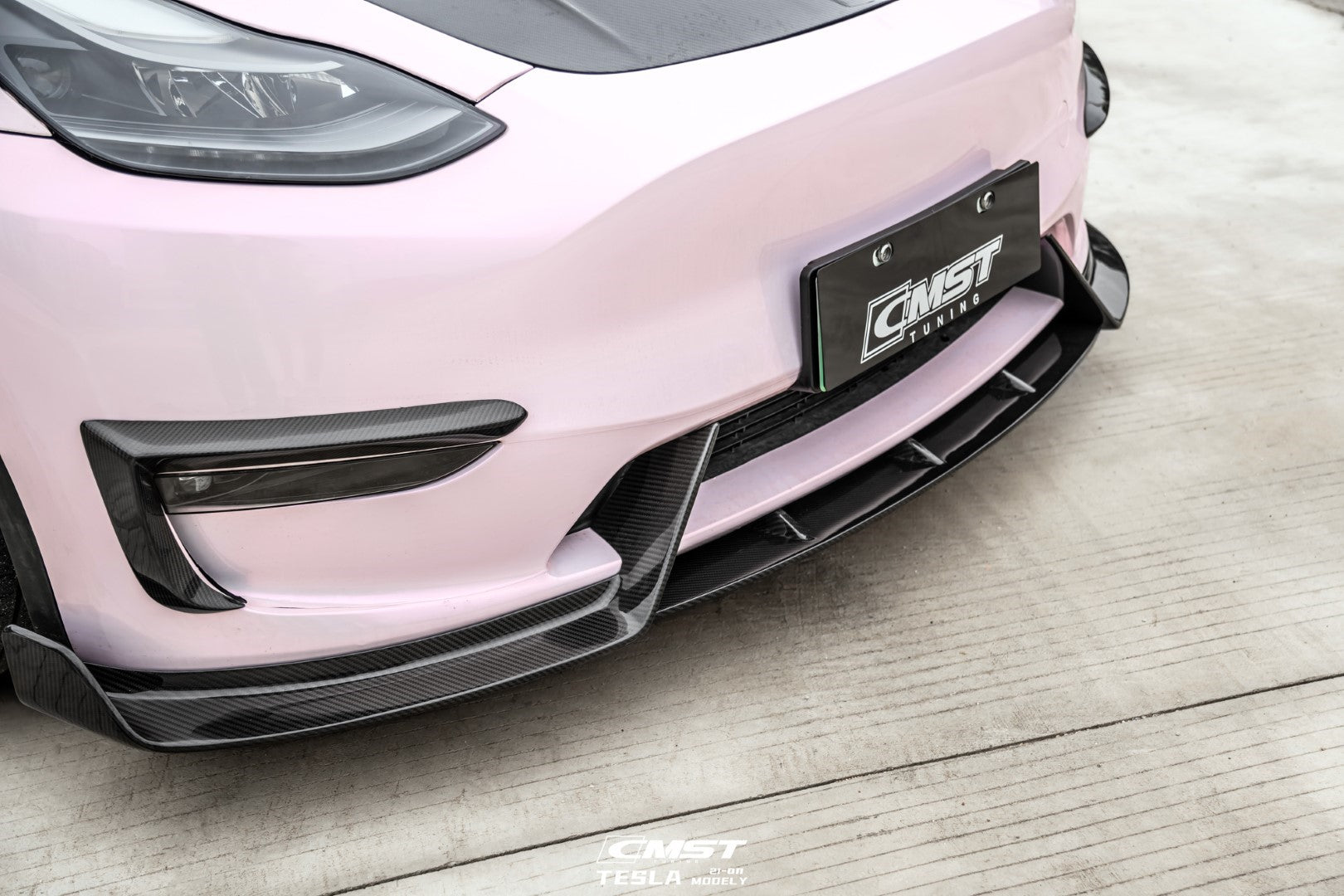 CMST Carbon Fiber Front Lip Ver.4 for Tesla Model Y