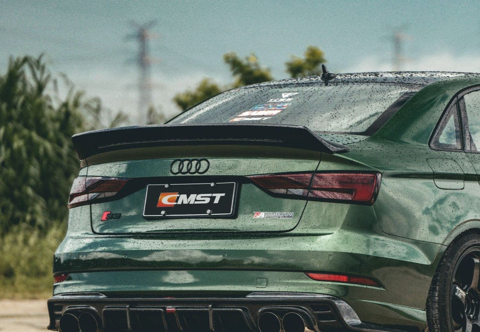 CMST Carbon Fiber Ducktail Rear Spoiler ver.2 for Audi RS3 2018-2020 & S3 & A3 S Line & A3 2014-2020