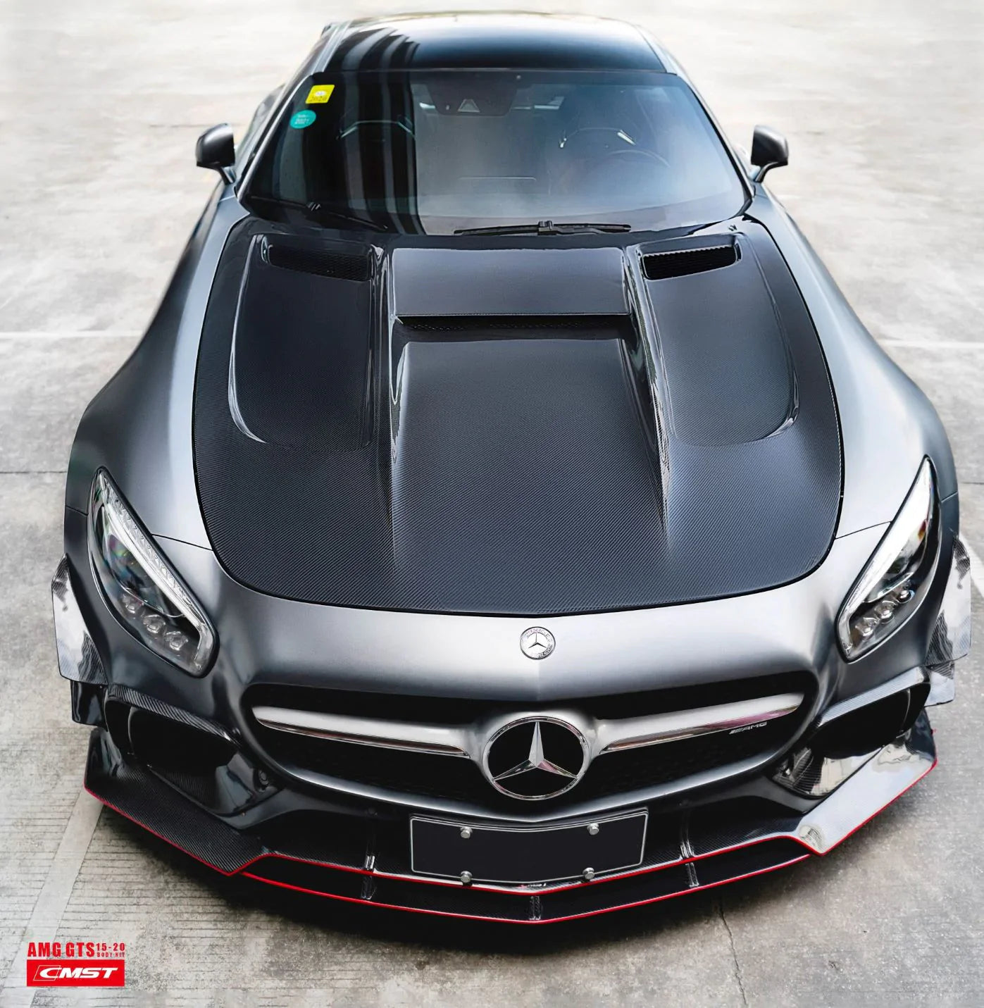 CMST Carbon Fiber Hood  Black Series Style for Mercedes Benz C190 AMG GT GTS GTC GTR