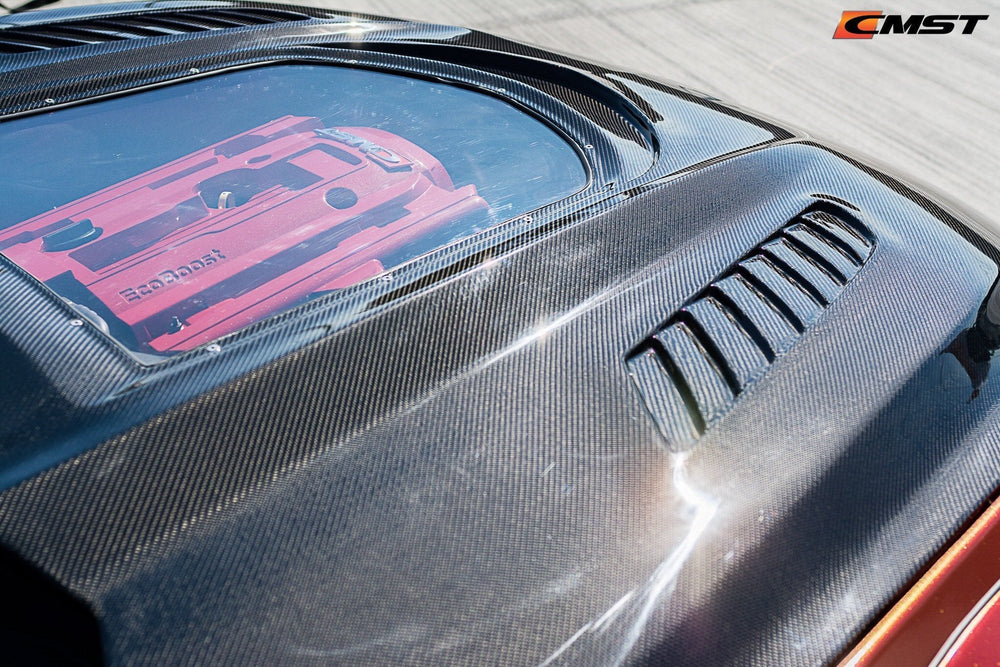 CMST Carbon Fiber Glass Transparent Hood for Ford Mustang S550.1 2015- 2017