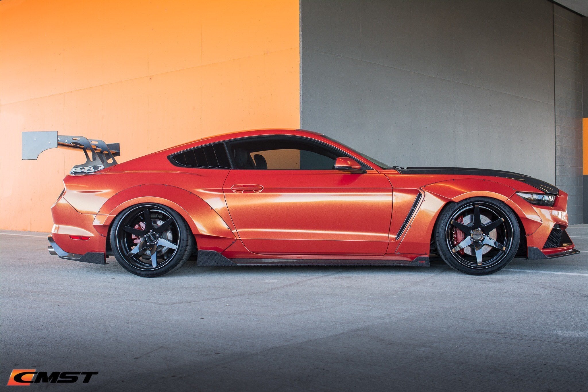 CMST Carbon Fiber Side Skirts for Ford Mustang S550.1 2015- 2017