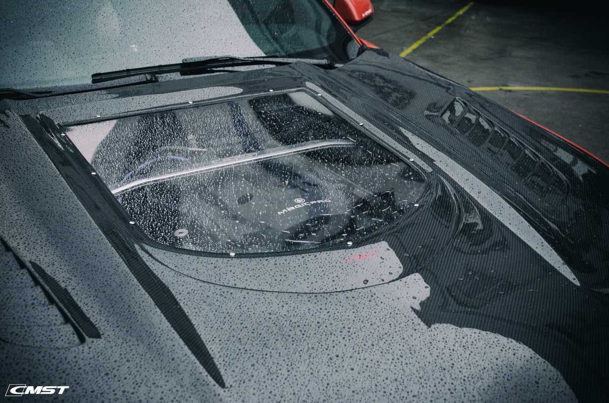 CMST Carbon Fiber Glass Transparent Hood for Ford Mustang S550.1 2015- 2017