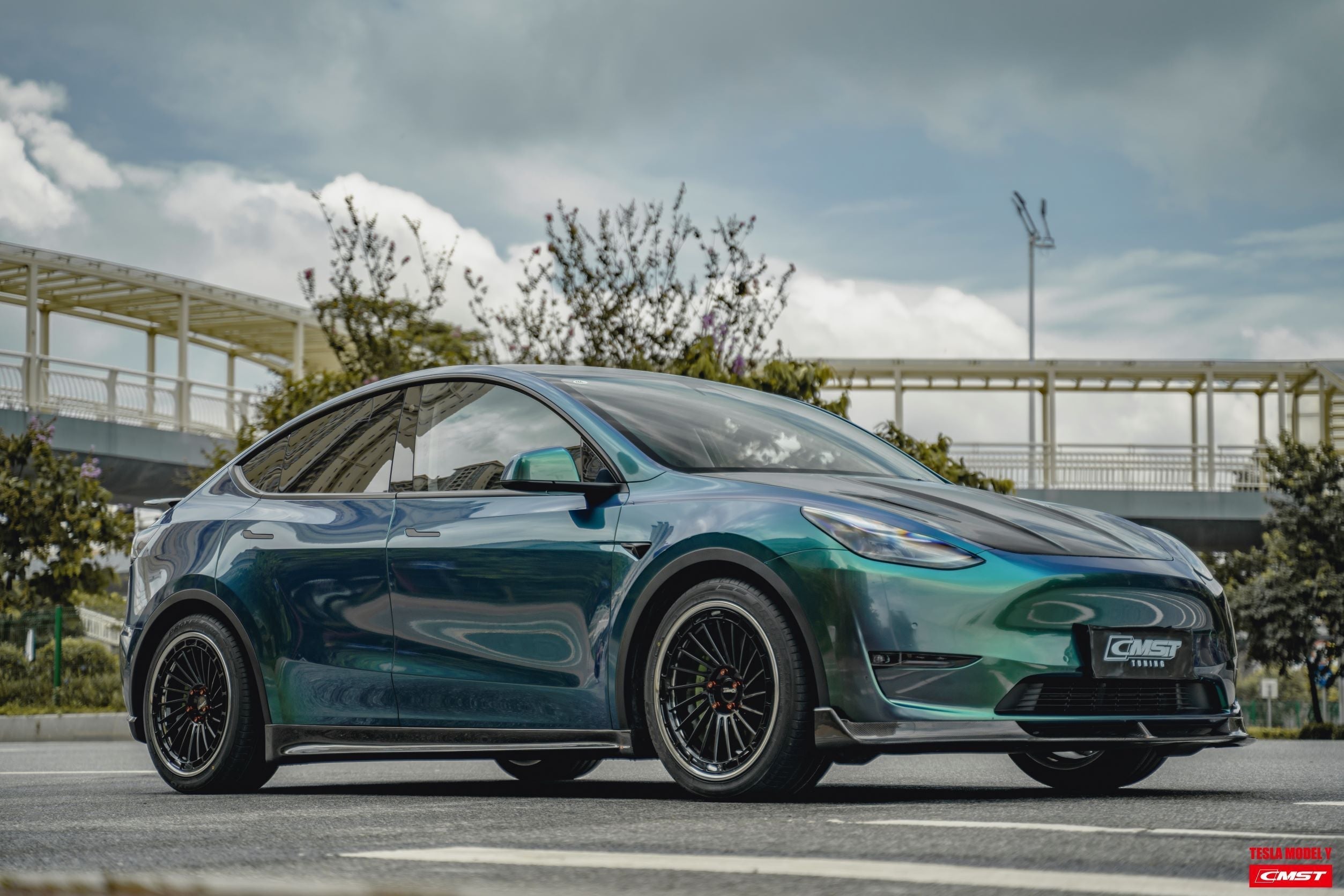 CMST Carbon Fiber Front Lip Ver.1 for Tesla Model Y