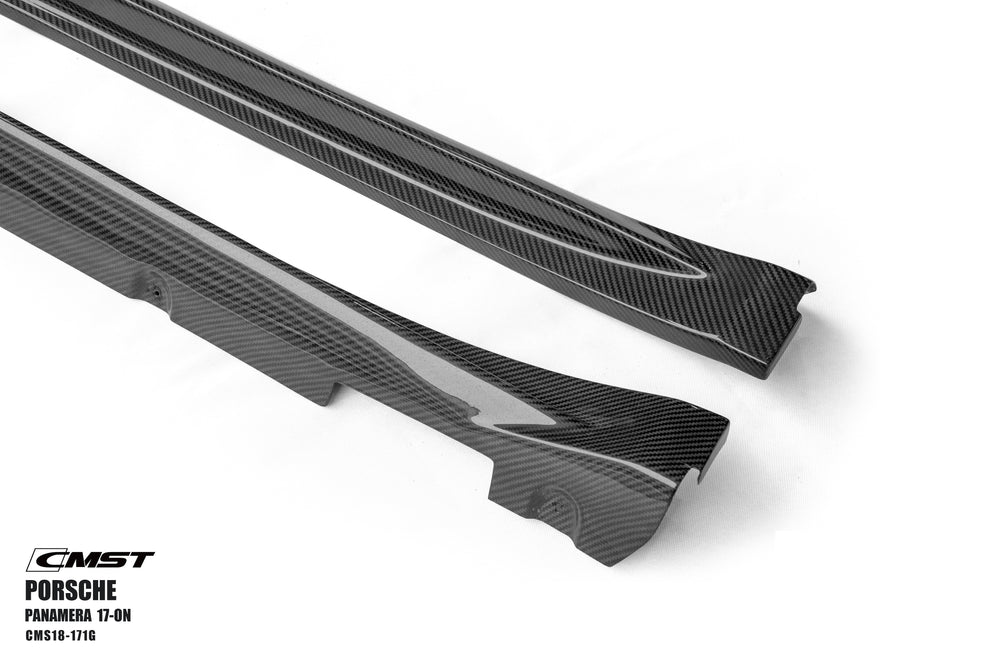 CMST Pre-preg Carbon Fiber Side Skirts Ver.2 for Porsche Panamera 971 / Turbo / GTS 2017-ON