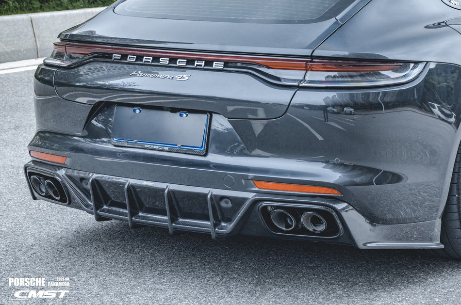 CMST Pre-preg Carbon Fiber Rear Diffuser Ver.2 for Porsche Panamera 971 / Turbo / GTS 2017-ON