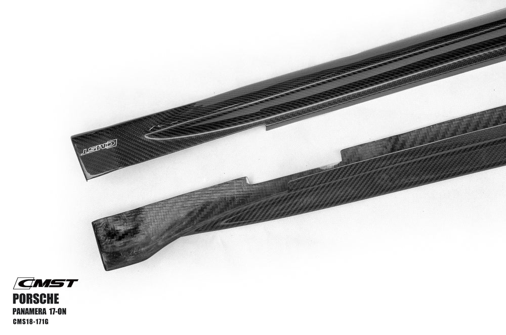 CMST Pre-preg Carbon Fiber Side Skirts Ver.2 for Porsche Panamera 971 / Turbo / GTS 2017-ON