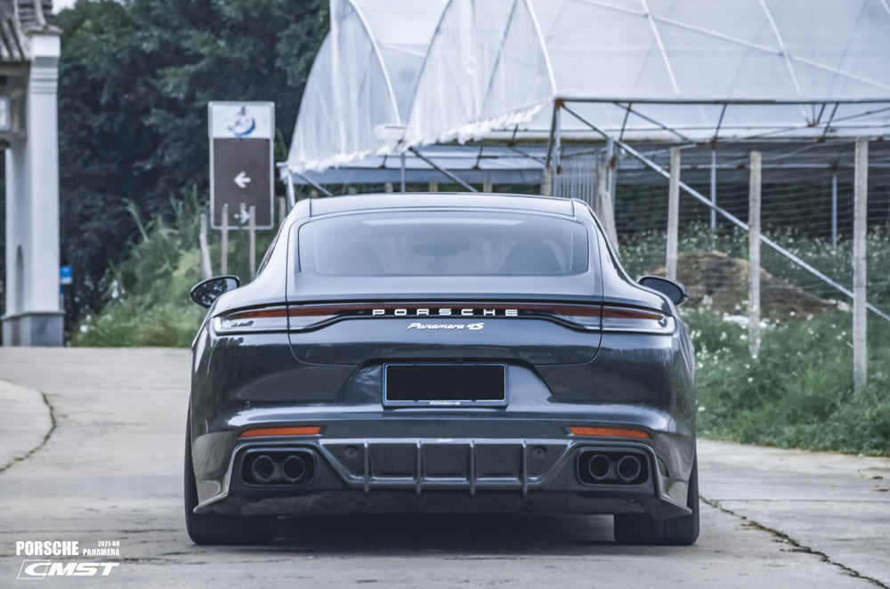 CMST Pre-preg Carbon Fiber Rear Diffuser Ver.2 for Porsche Panamera 971 / Turbo / GTS 2017-ON