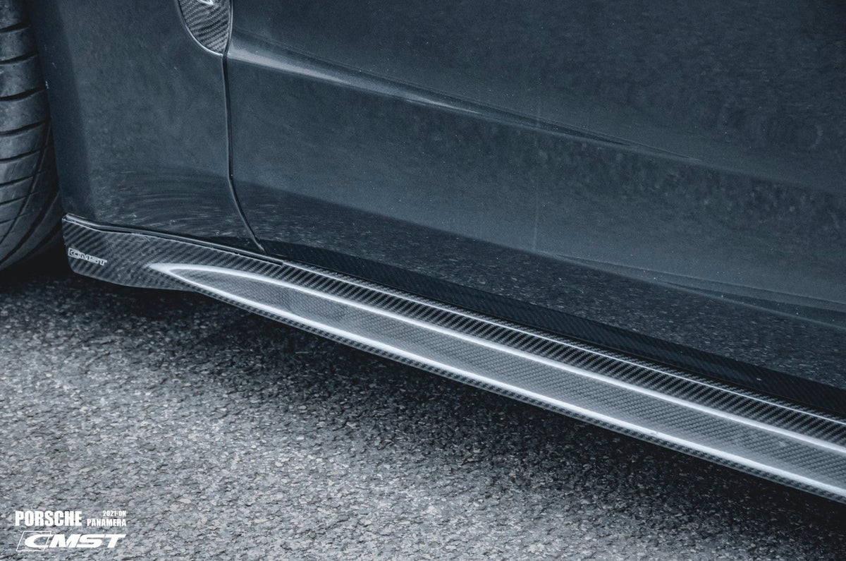 CMST Pre-preg Carbon Fiber Side Skirts Ver.2 for Porsche Panamera 971 / Turbo / GTS 2017-ON