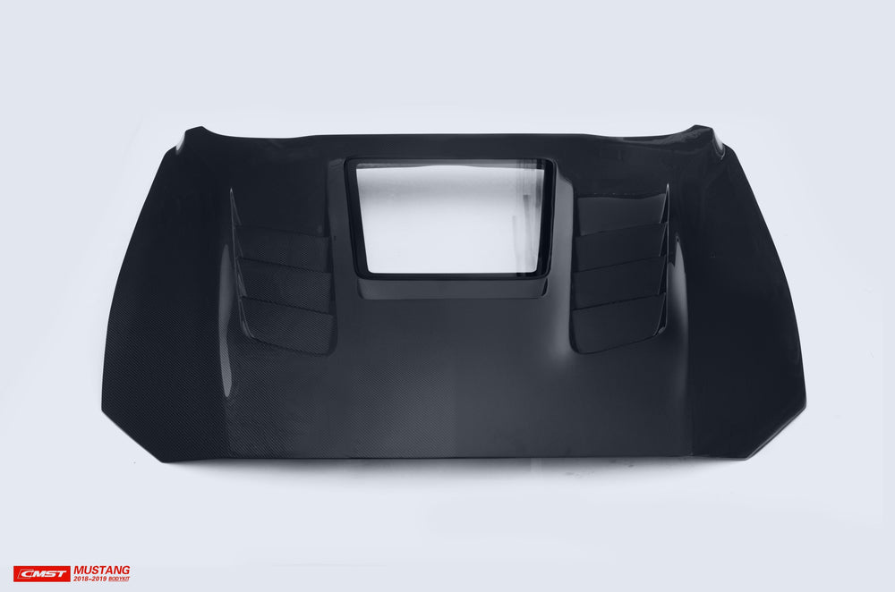 CMST Glass Transparent Hood for Ford Mustang S550.2 2018-2022
