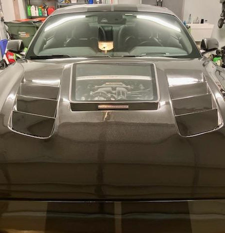 CMST Glass Transparent Hood for Ford Mustang S550.2 2018-2022