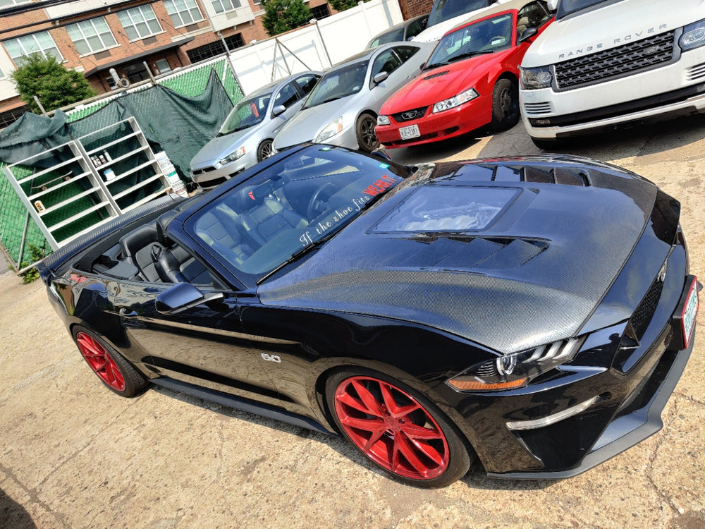 CMST Glass Transparent Hood for Ford Mustang S550.2 2018-2022