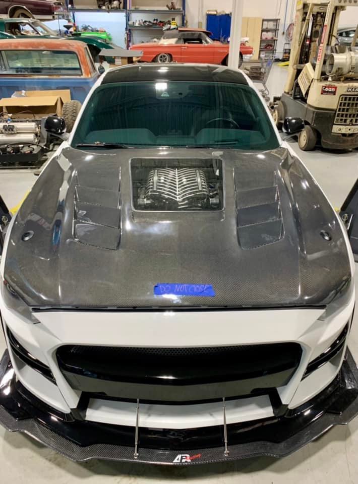 CMST Glass Transparent Hood for Ford Mustang S550.2 2018-2022