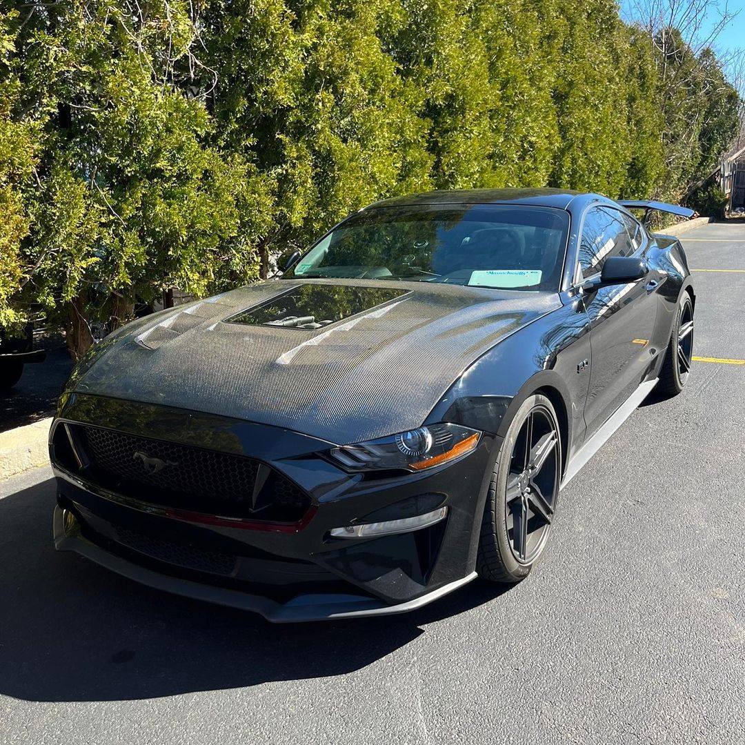 CMST Glass Transparent Hood for Ford Mustang S550.2 2018-2022