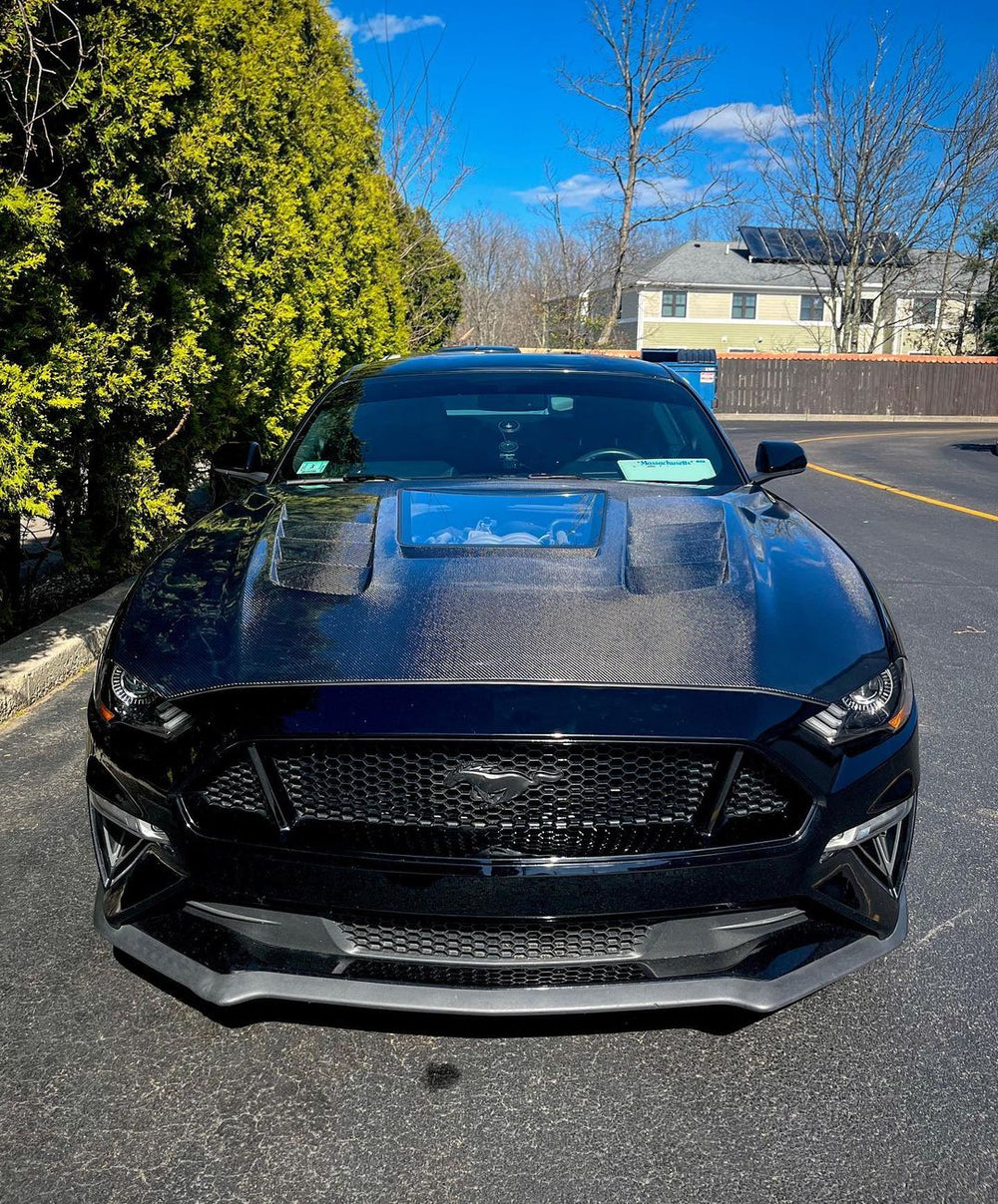 CMST Glass Transparent Hood for Ford Mustang S550.2 2018-2022