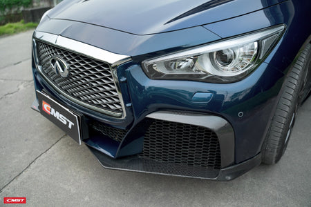 CMST Carbon Fiber Front Bumper & Front Lip for Infiniti Q50 to Project Black S Concept 2014-2022