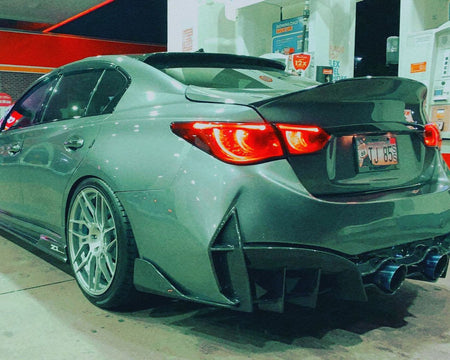 CMST Carbon Fiber Rear Bumper & Diffuser for Infiniti Q50 to Project Black S Concept 2014-2022