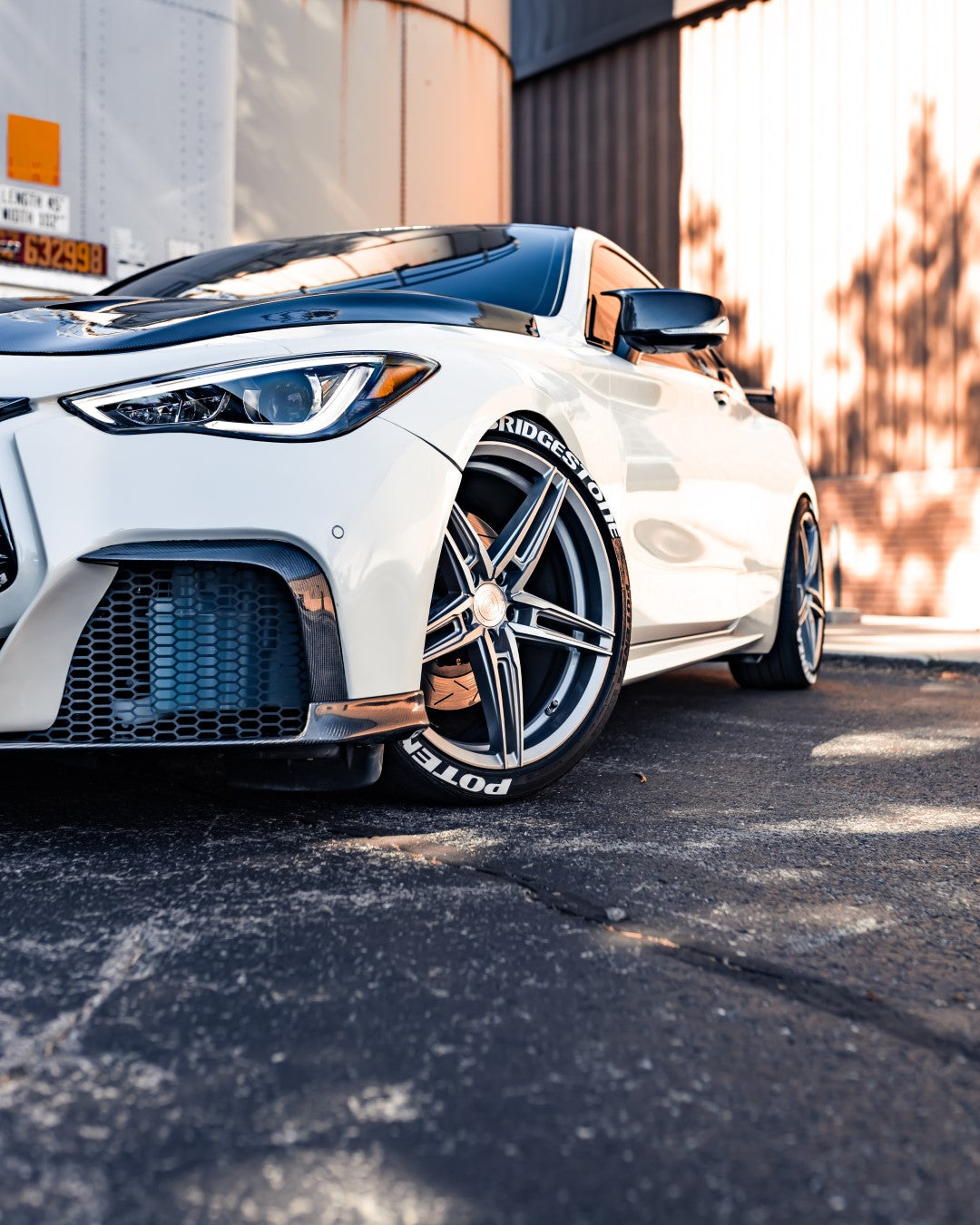 CMST Carbon Fiber Front Bumper & Front Lip for Infiniti Q60 to Project Black S concept 2017-2022