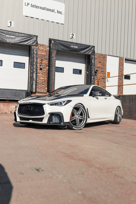 CMST Carbon Fiber Front Bumper & Front Lip for Infiniti Q60 to Project Black S concept 2017-2022