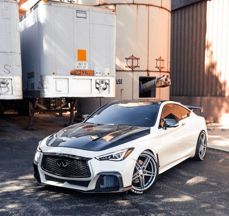 CMST Carbon Fiber Front Bumper & Front Lip for Infiniti Q60 to Project Black S concept 2017-2022